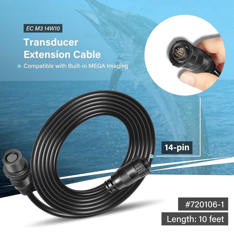 Fish Finder - Câble d'extension de transducteur 10 pieds