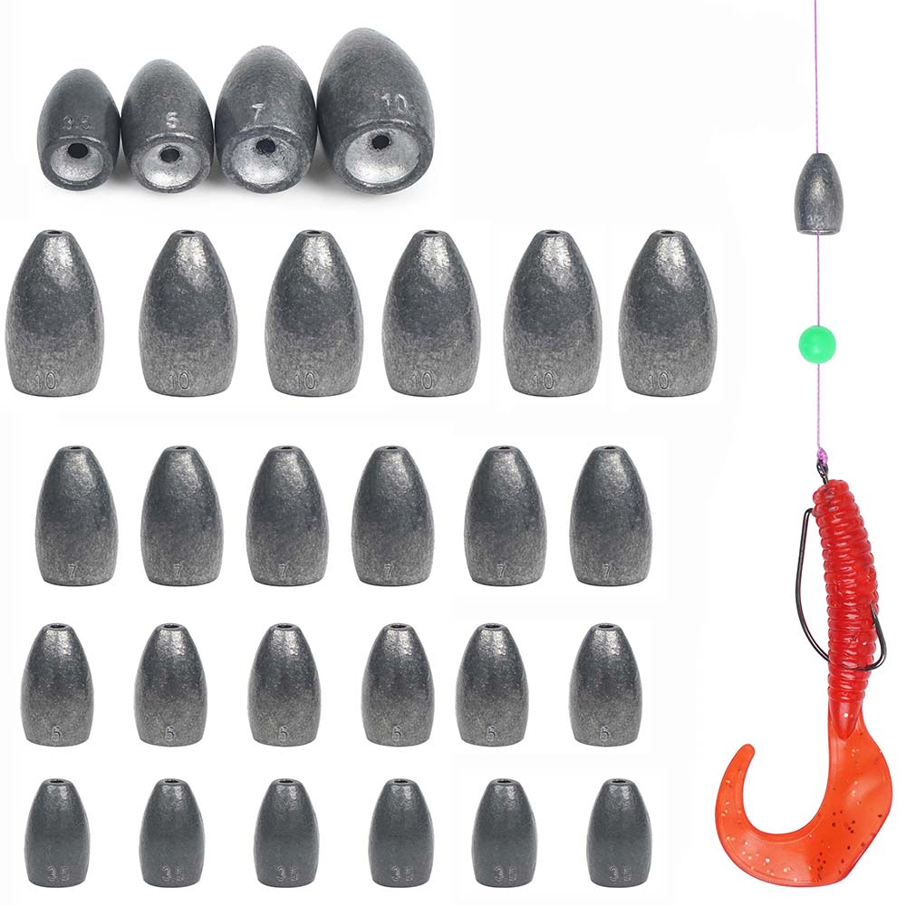 Bass Fishing Lure - Kit de poids de plombs de