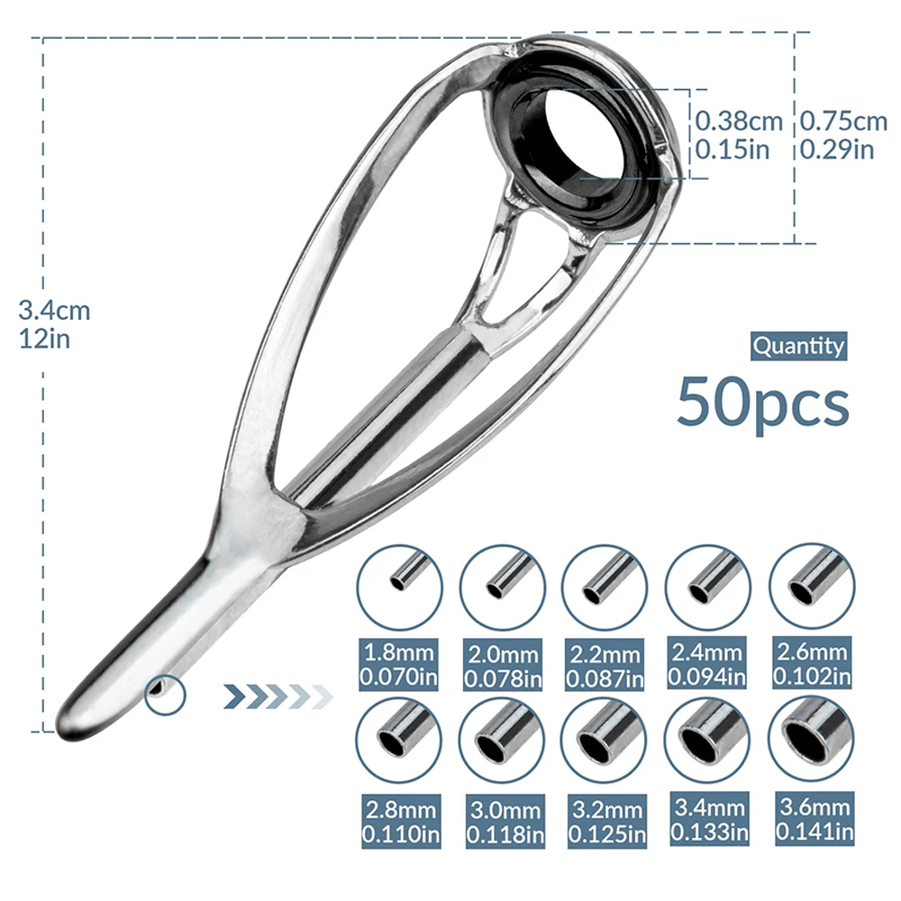 THKFISH 50pcs Guides de canne  - Fishing Equipment Guide avis et prix